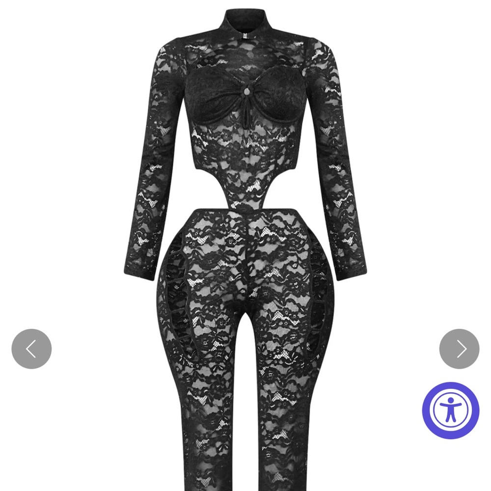 Elegant Black Lace Jumpsuit